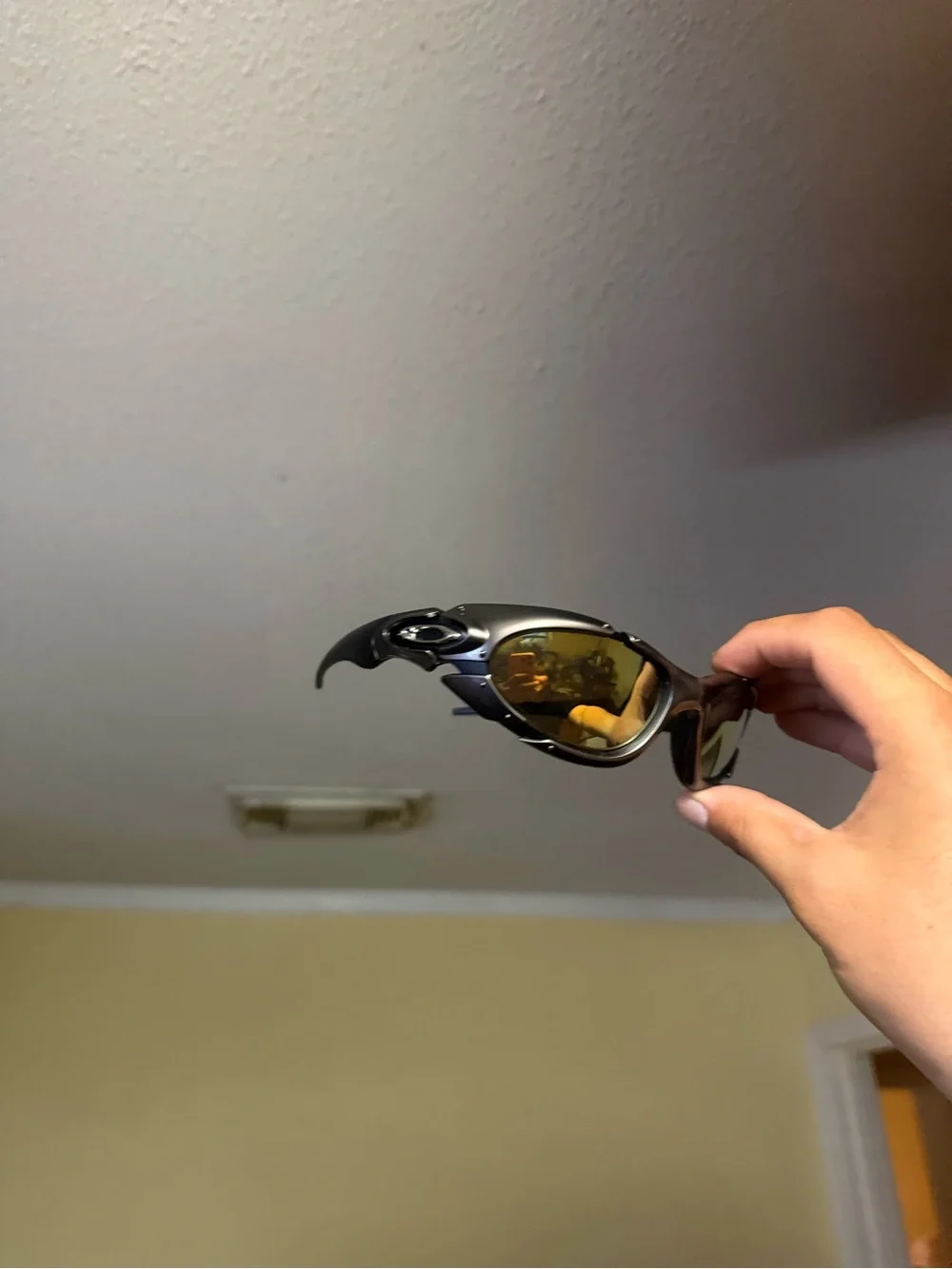 Oakley Men’s Gunmetal Sunglasses with Amber Lenses